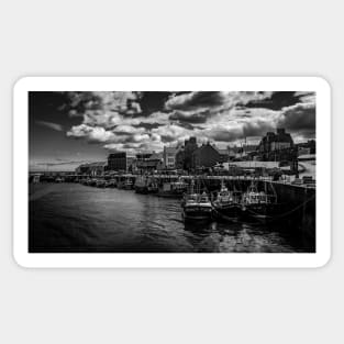 FISHING BOATS IN DUNBAR HARBOUR Sticker